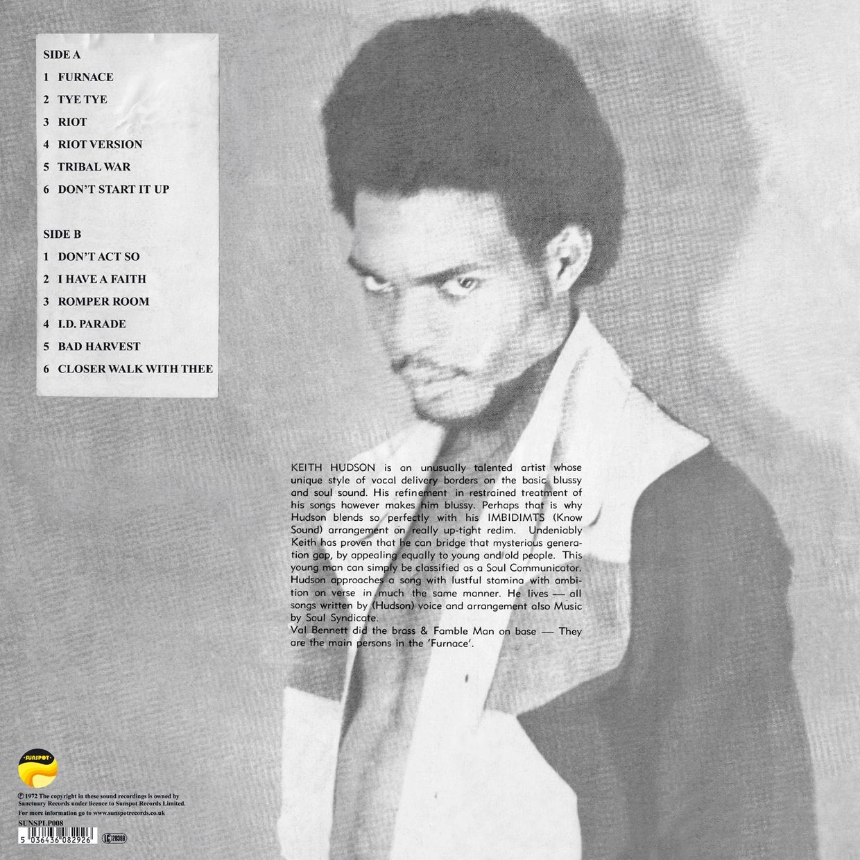 洋楽 THE HUDSON AFFAIR Keith Hudson And 2LP The Hudson Affair - Keith Hudson And Friends – 2 x Vinyl (LP